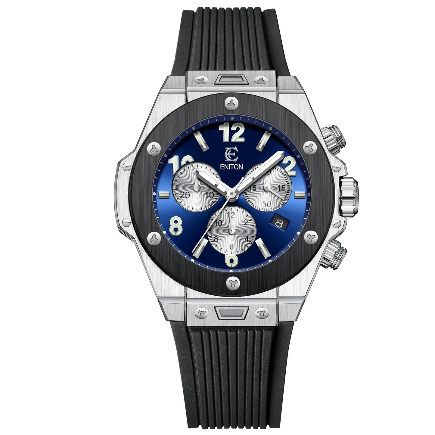 ENITON New 40mm Man watch Luxury Man watch Business Watch men 5030D Quartz Movement Stainless Steel Men's wrist watch