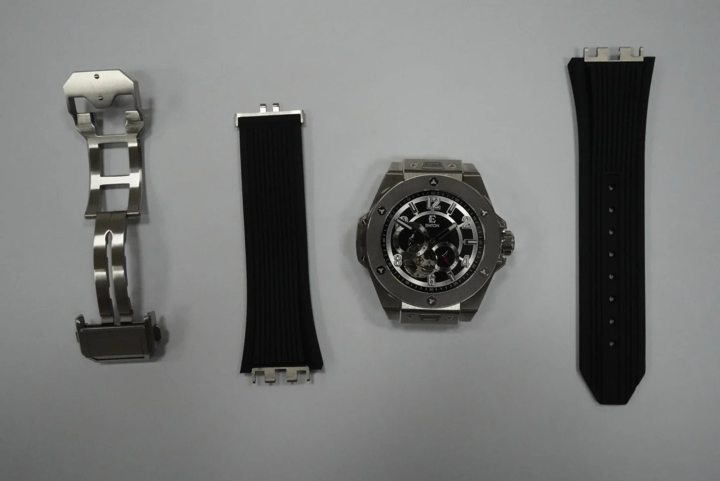 ENITON New 40mm Man watch Luxury Man watch Business Watch men 5030D Quartz Movement Stainless Steel Men's wrist watch