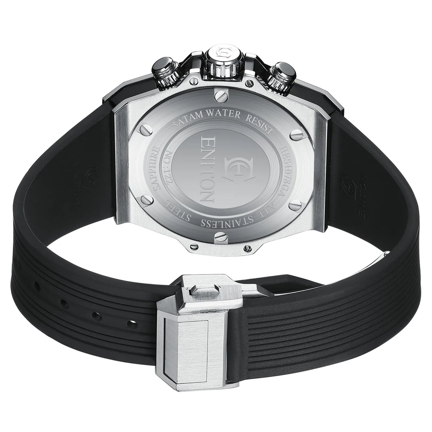 ENITON New 40mm Man watch Luxury Man watch Business Watch men 5030D Quartz Movement Stainless Steel Men's wrist watch